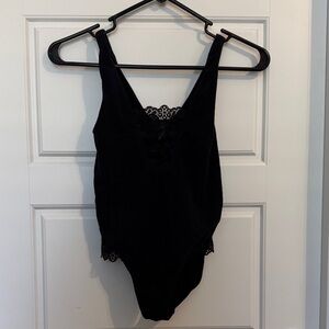 Elegant Black Lace Bodysuit